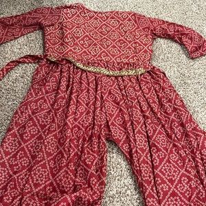 Indian jumpsuit bandhani print